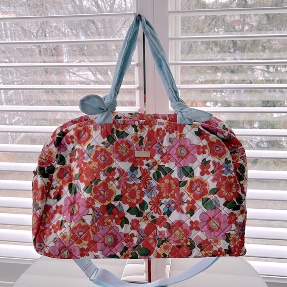 PACKED PARTY “On The Grow” Duffle Bag, Retro Style Floral Travel Bag Luggage